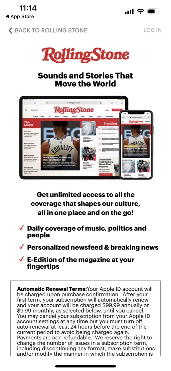 Rolling Stone Magazine