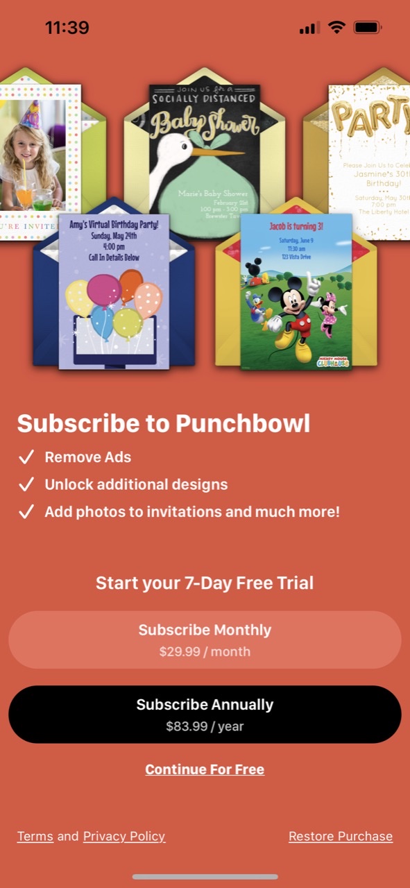 Punchbowl: Invitations & Cards