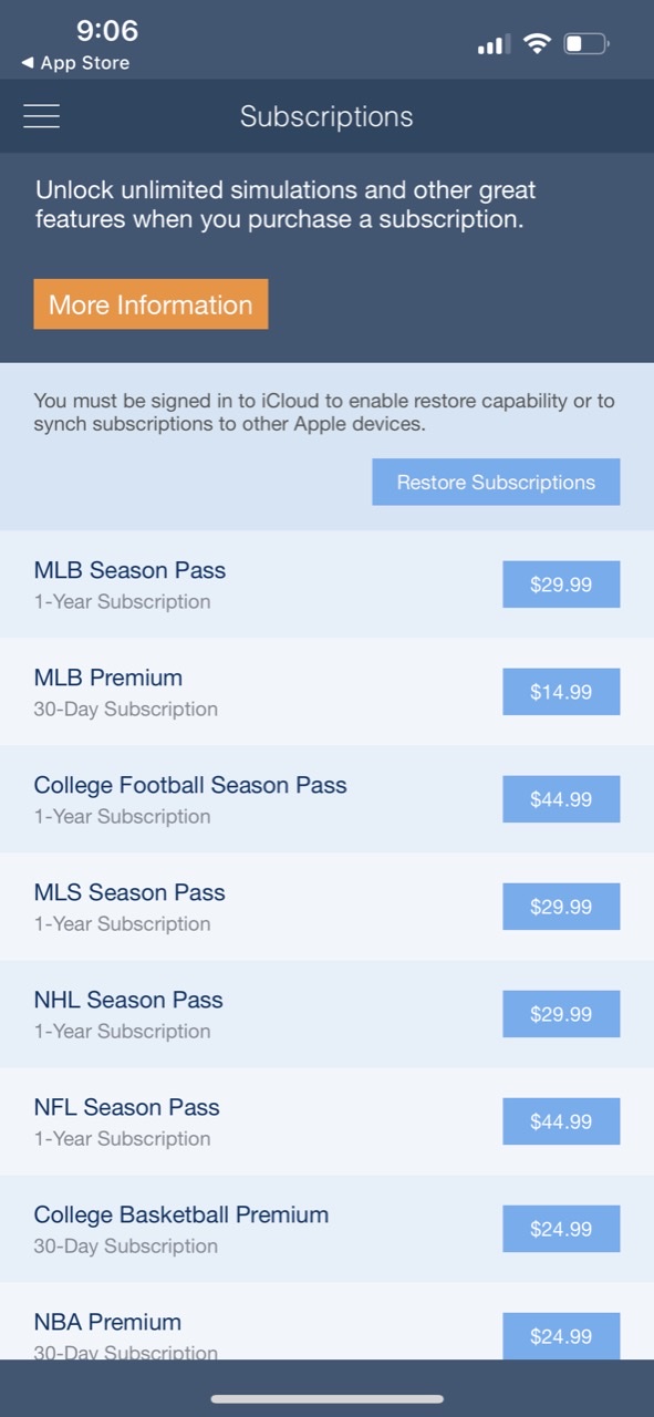 Versus Sports Simulator