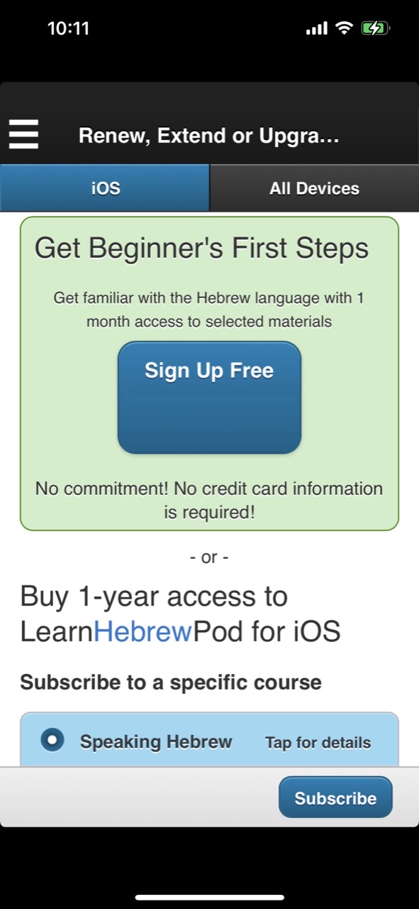Learn Hebrew Pod