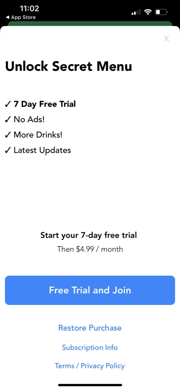 Secret Menu for Starbucks!