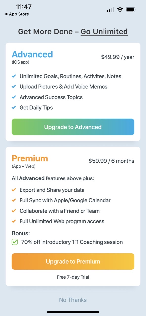 Goal Setting Tracker Planner