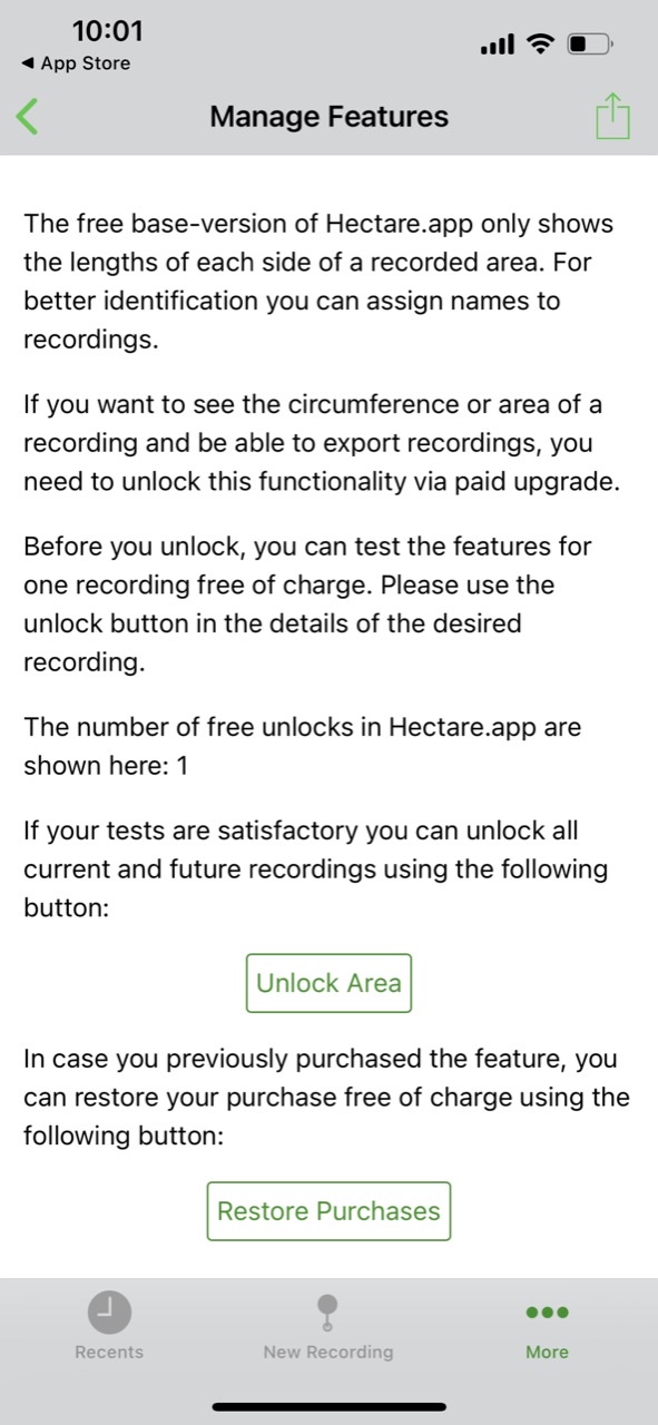 Hectare field area measure GPS