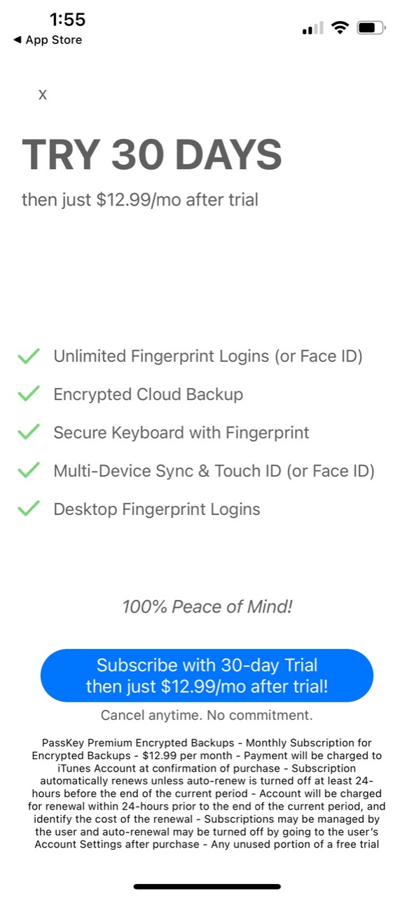 Fingerprint Login:PassKey Lock