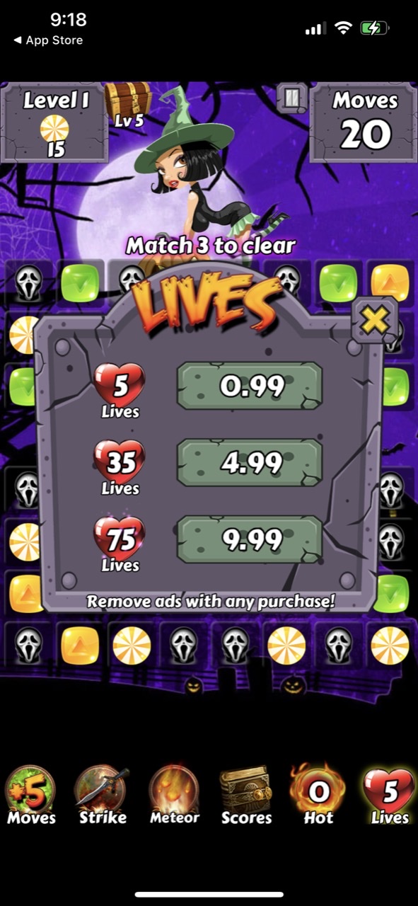 Trick or Treat Heroes - Match yummy candy and swipe halloween sweets to collect magic gems
