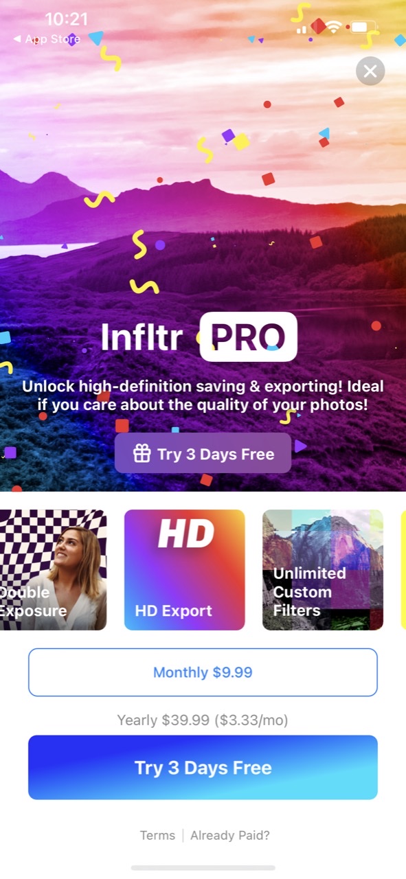 Infltr - Infinite Filters