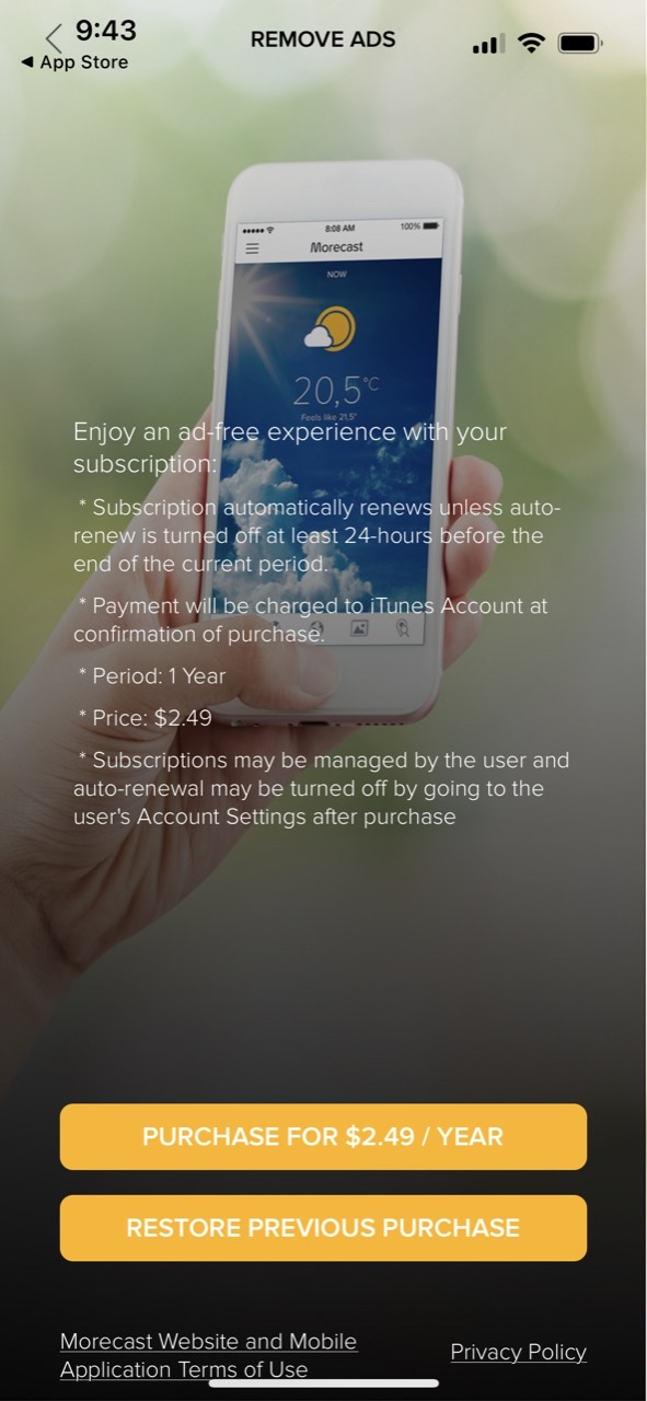 MORECAST Weather App