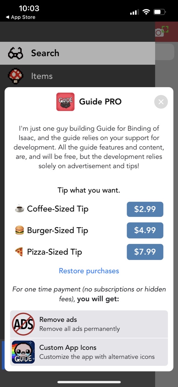 Guide for Binding of Isaac