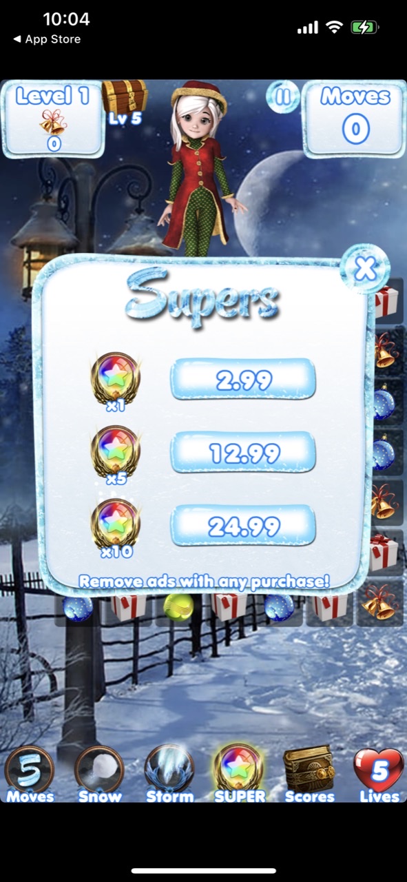 Santa Games and Puzzles - Swipe yummy candy to make it collect jewels for Christmas!