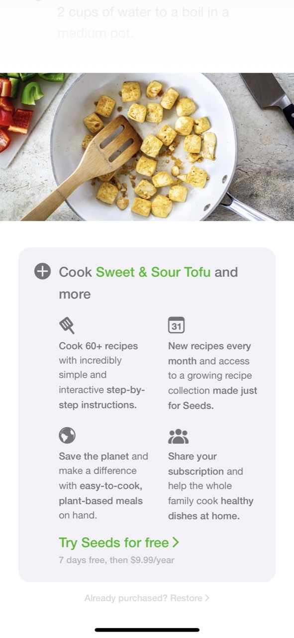 Seeds: Plant-based recipes