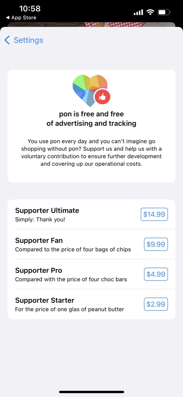 pon - Smart Shopping List