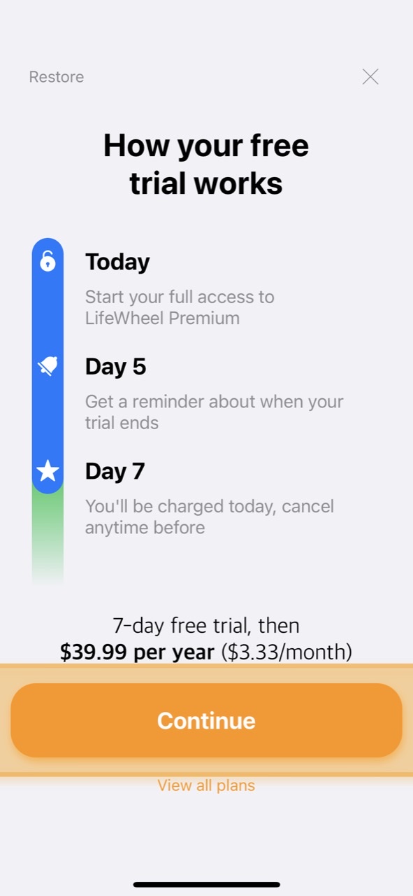 LifeWheel Balance—Goal Setting