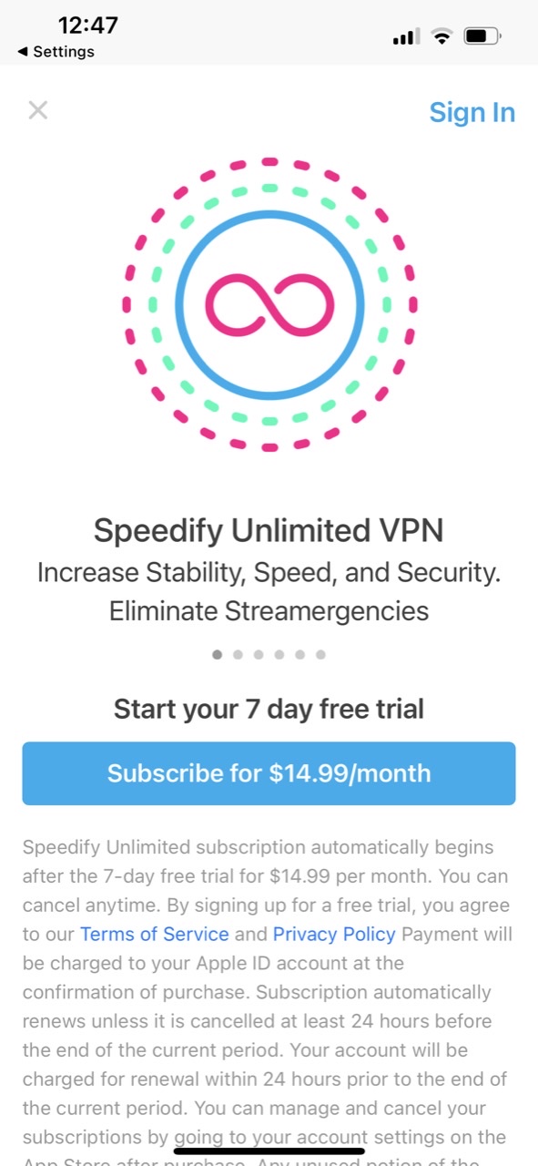Speedify: Cellular Bonding VPN
