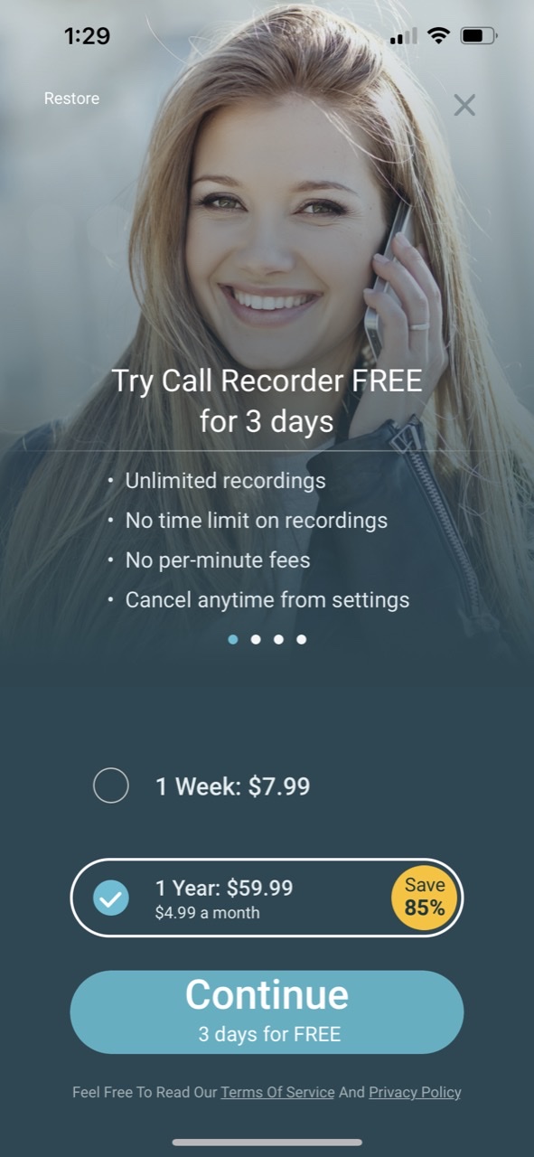 Phone Call Recorder Free of Ad