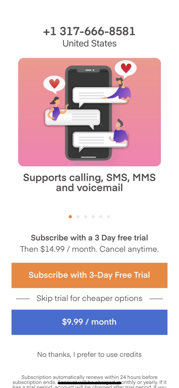 Phoner: Second Phone Number