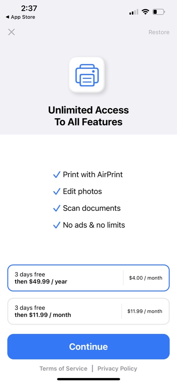 Printer app ®