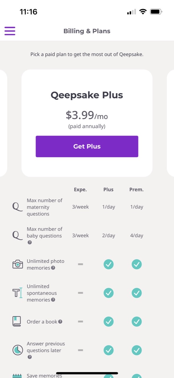 Qeepsake: Journal & Milestones