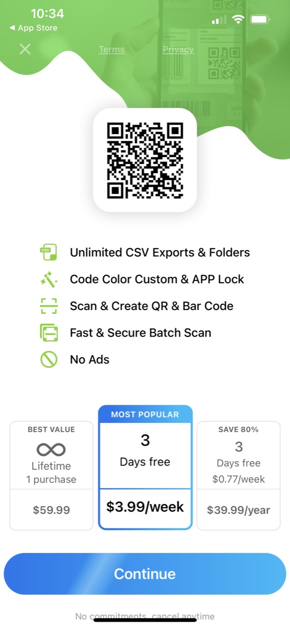 QR, Barcode Scanner for iPhone