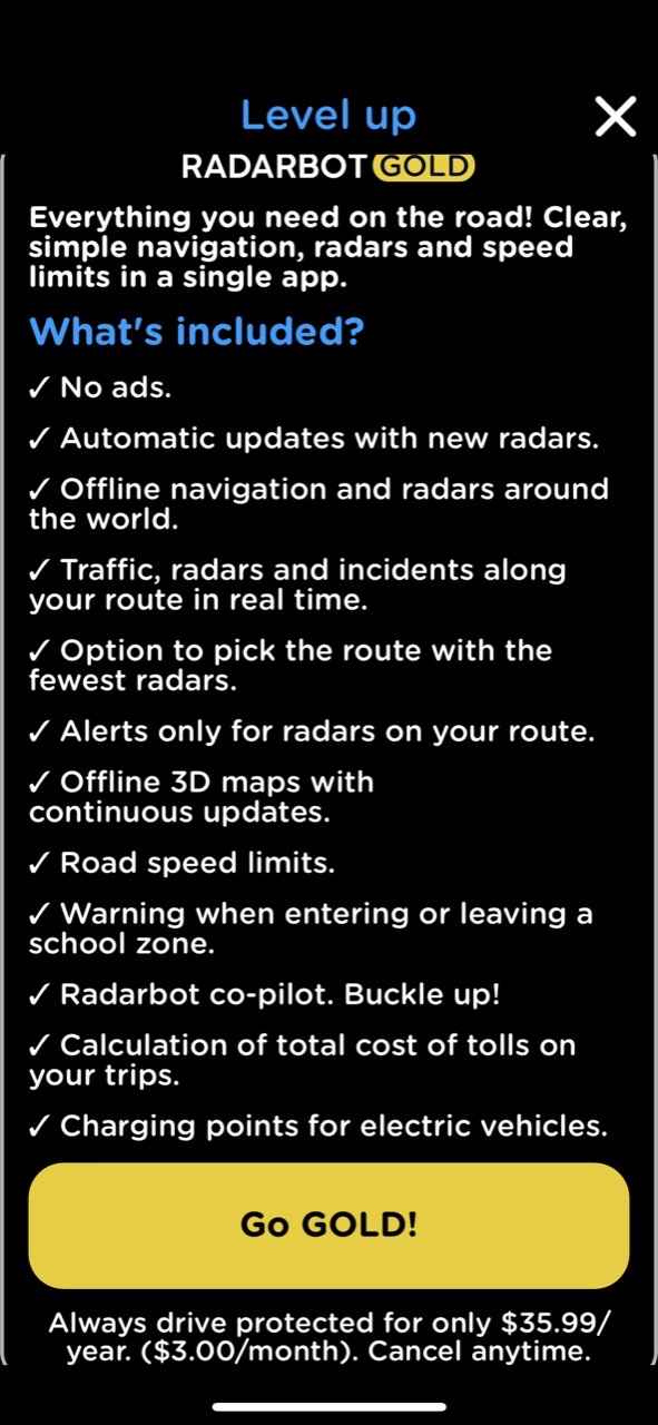 Radarbot: Speed Cameras | GPS