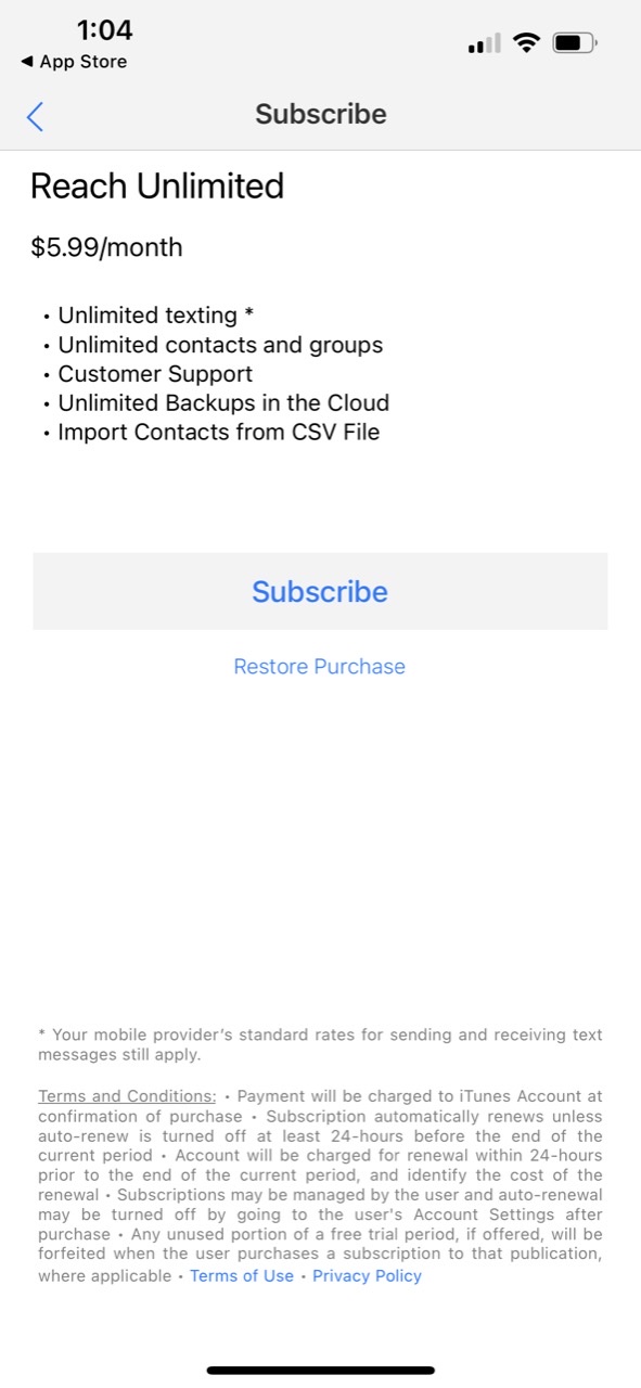 Reach: Fast SMS Text and Email