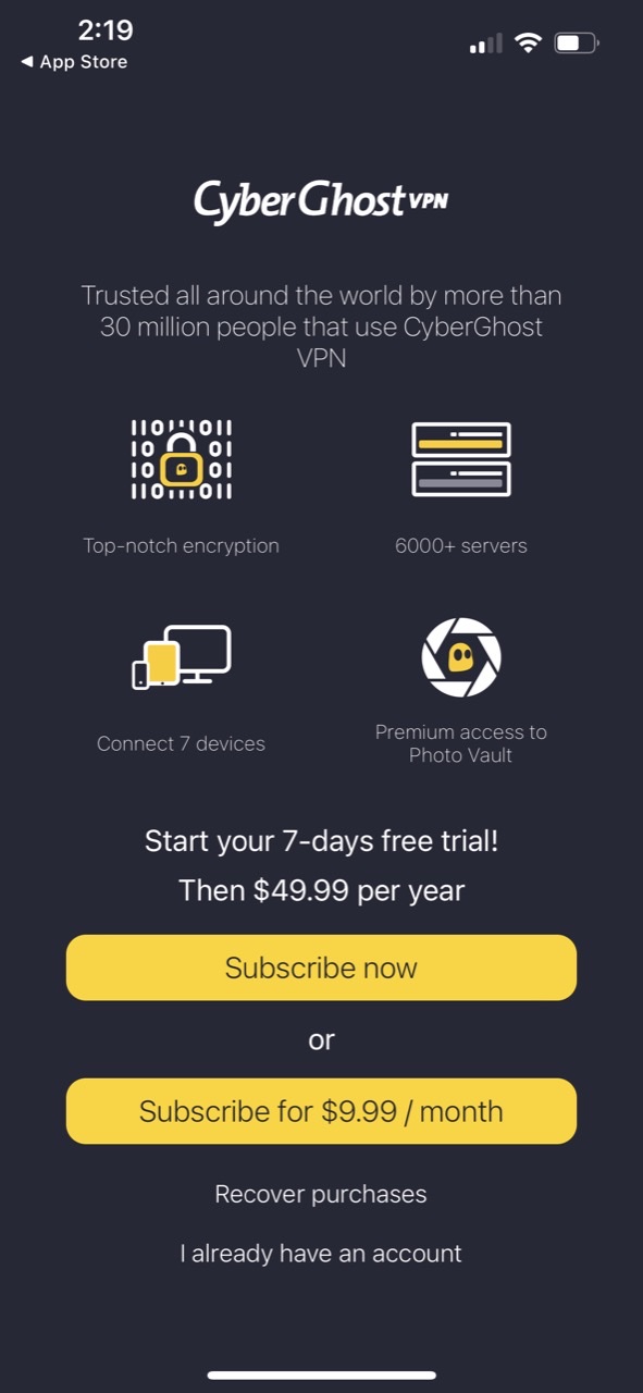 CyberGhost: Safe & Private VPN