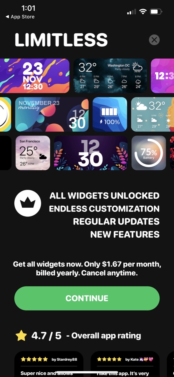 Widget | Countdown to birthday