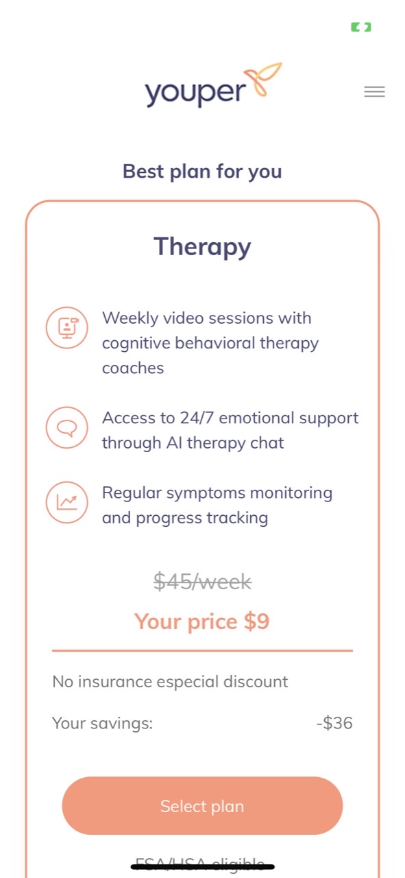 Youper - CBT Therapy Chatbot